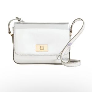 J.Crew silver metallic crossbody bag